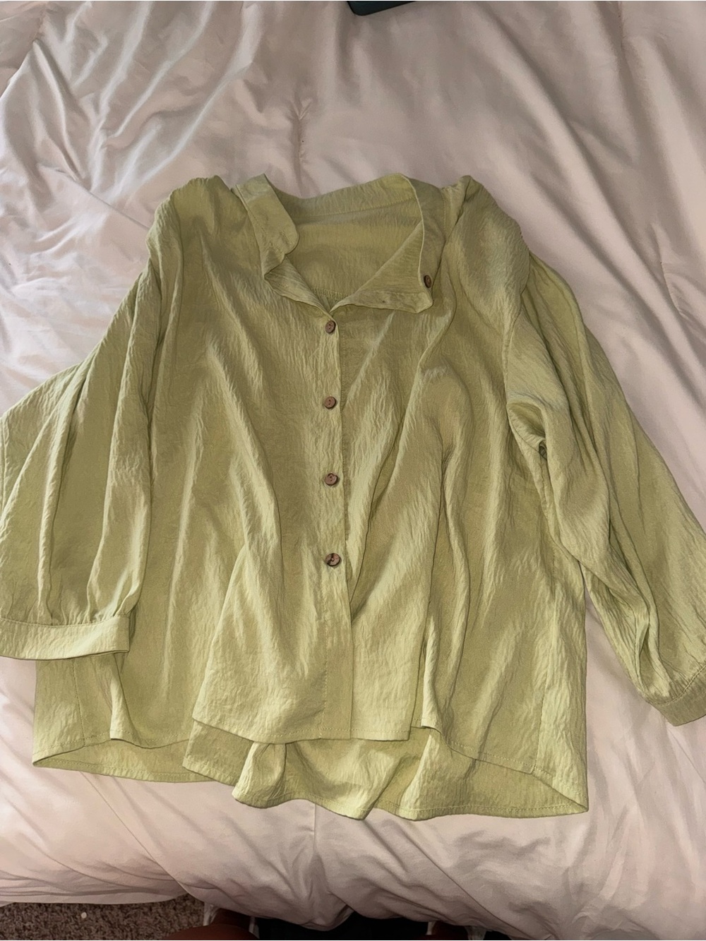 Amazon Light Green Button-Down Shirt